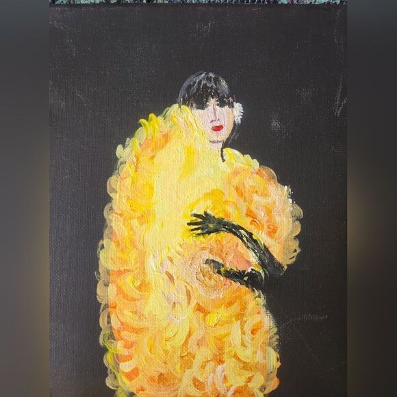 Original My darling  Woman Canvas 8"×10" Acrylic Painting - Picture 2 of 8